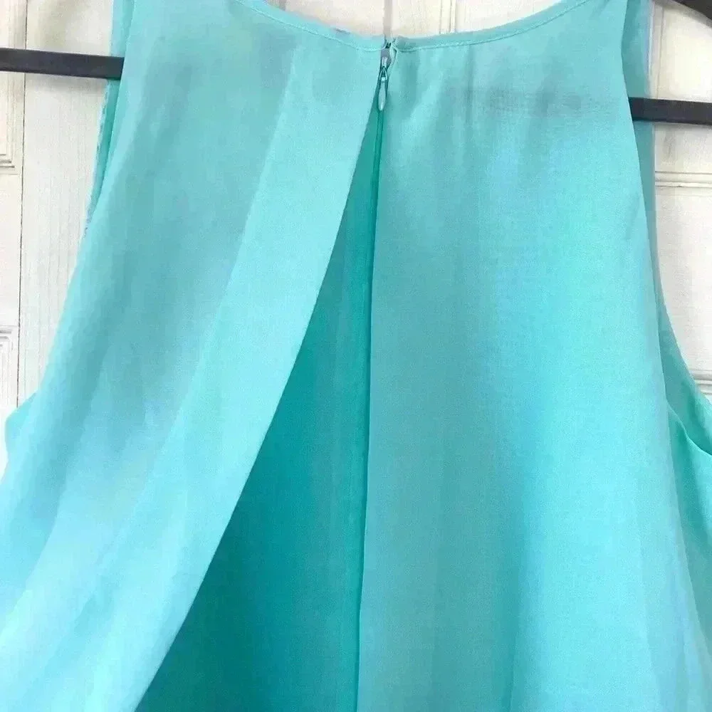 NWT Zac and Rachel tank top Beautiful sky blue tank top with draped back Size XL - Picture 6 of 8